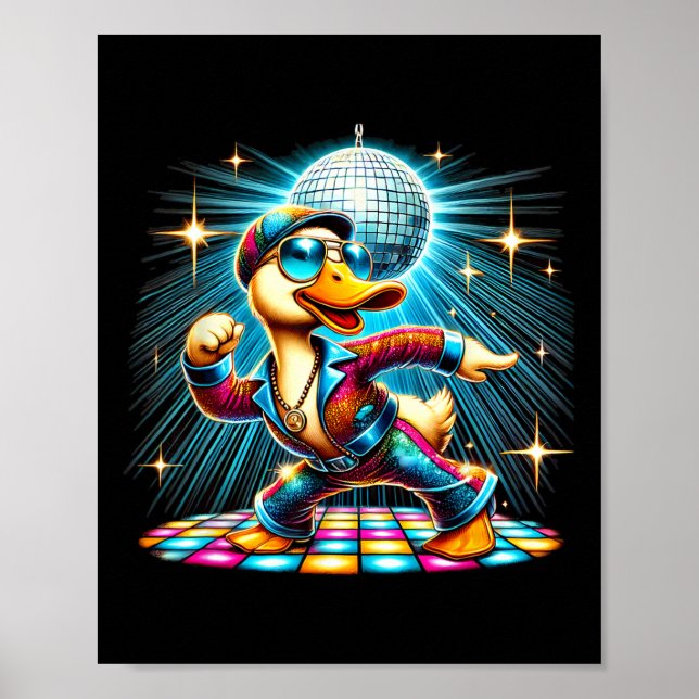 Aesthetic Duck Disco Dancer Poster (Vorne)