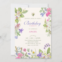 Aesthetic floral garden birthday