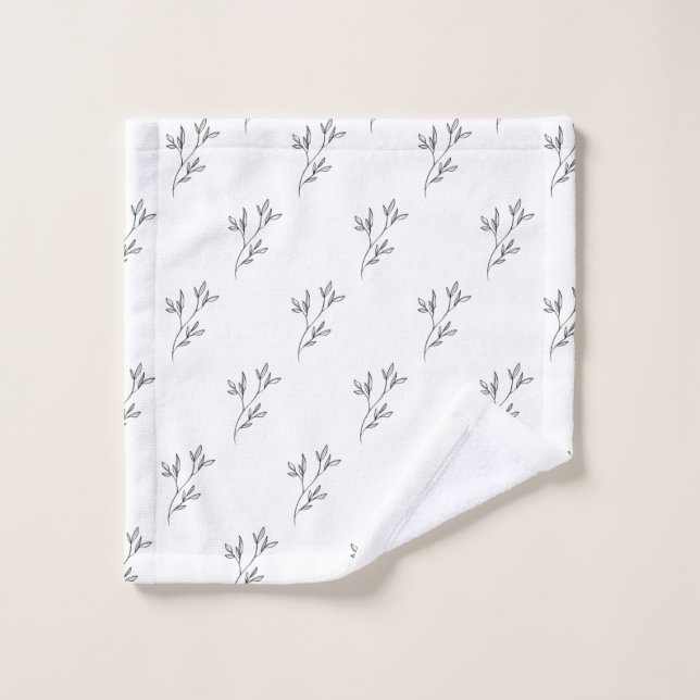 Aesthetic Floral Pattern Towel Set (Waschlappen)