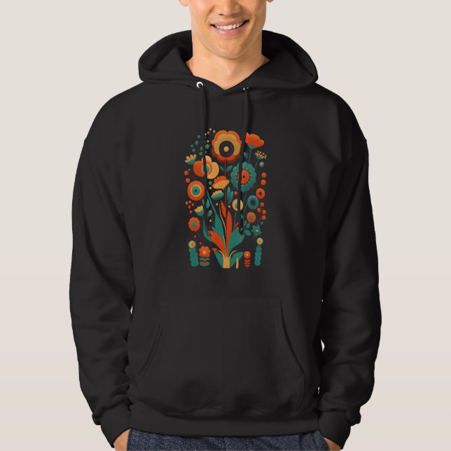 Aesthetic Flowers Bohemian Wildflowers Floral Grap Hoodie (Vorderseite)