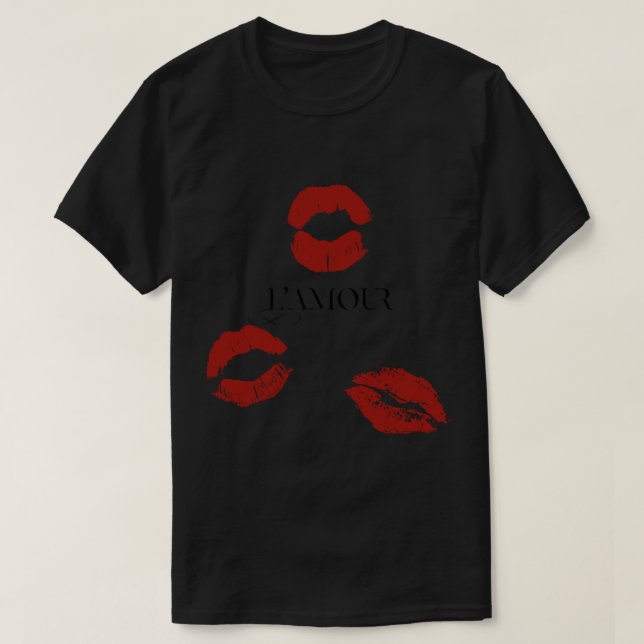 Aesthetic French love coquette print   T-Shirt (Design vorne)