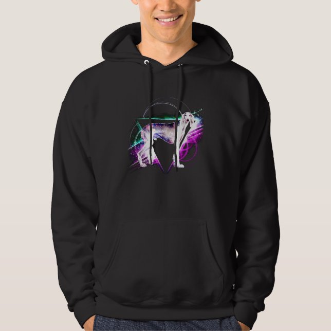 Aesthetic Galaxy Saluki Hoodie (Vorderseite)