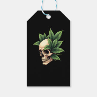 Aesthetic Goth Grunge Skull Tropical Monstera Leaf Geschenkanhänger
