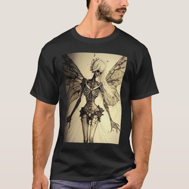 Aesthetic Grunge Fairycore Butterfly Gothic Horror T-Shirt (Vorderseite)