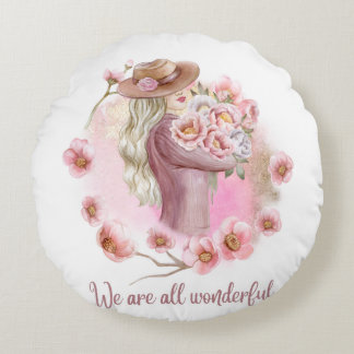 Aesthetic Home Decor Round Decorative Pillow Rundes Kissen