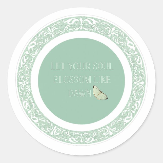 Aesthetic Inspirational Quote Sticker (Vorderseite)