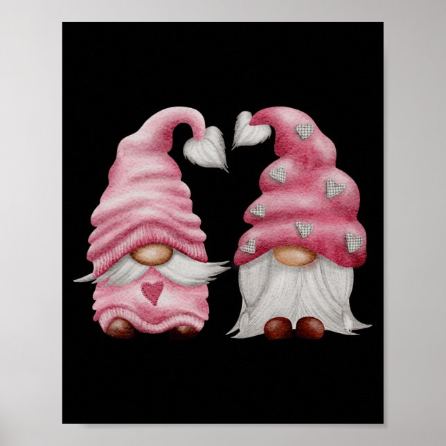 Aesthetic Nk Gnome Valentines Day Decor For Women  Poster (Vorne)