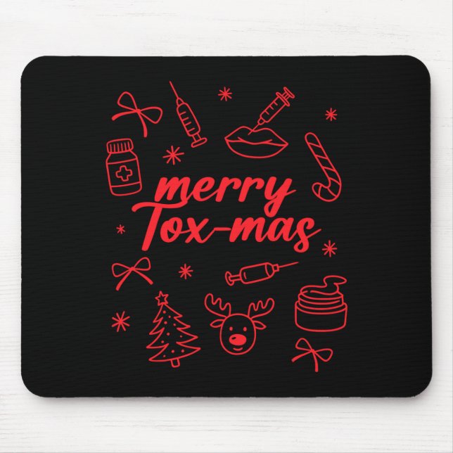 Aesthetic Nurse Injector Botox Er Xmas Merry Tox-m Mousepad (Vorne)