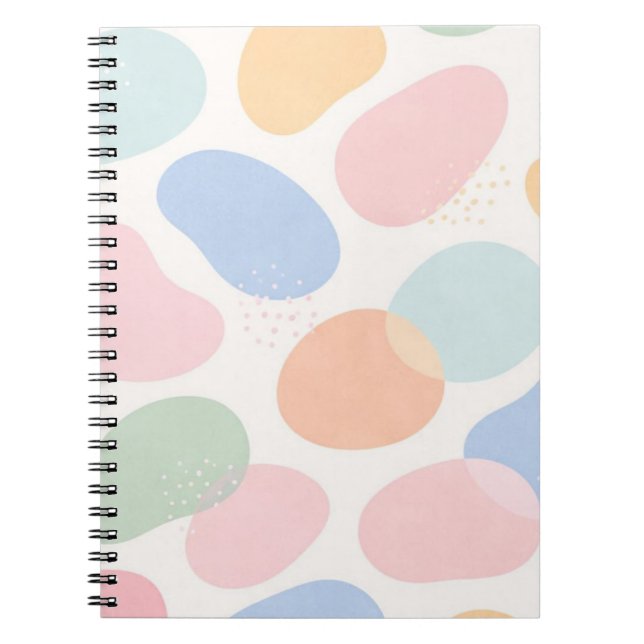 Aesthetic Pastel Abstract Shapes Spiral Notebook  Notizblock (Vorderseite)