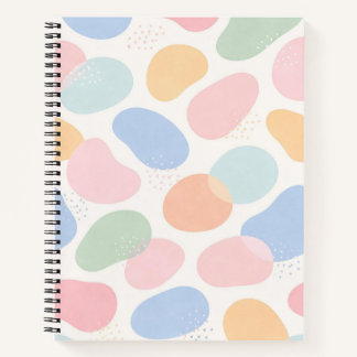 Aesthetic Pastel Abstract Shapes Spiral Notebook Notizbuch