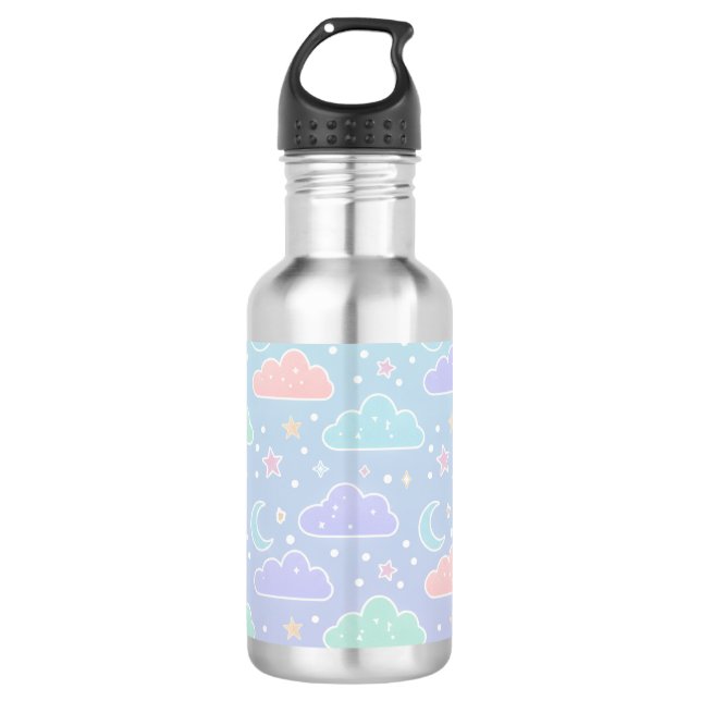 Aesthetic Pastel Cloud Water Bottle Edelstahlflasche (Vorderseite)