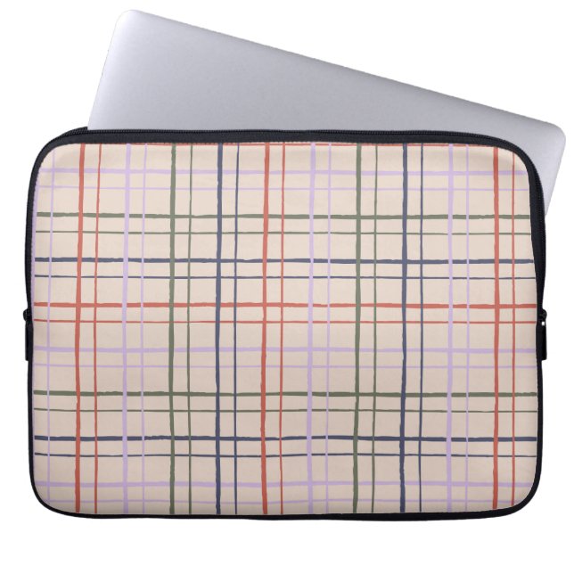 Aesthetic Pastel Hand Drawn Grid Modern Love Laptopschutzhülle (Vorderseite)