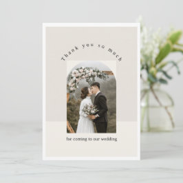 Aesthetic Photo Frame Wedding Thank You Card Feiertagskarte