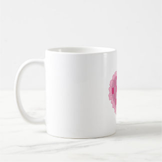 Aesthetic Pink Checkerboard Heart  Kaffeetasse