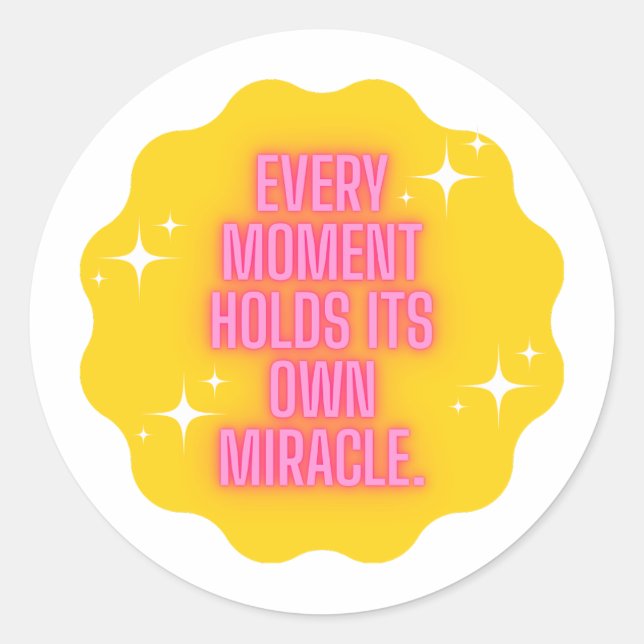 Aesthetic Sparkle Quote Sticker (Vorderseite)