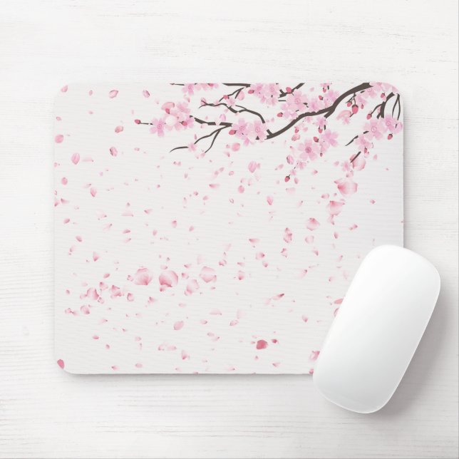 Aesthetic Spring Floral Pattern Desk Accessory  Mousepad (Mit Mouse)