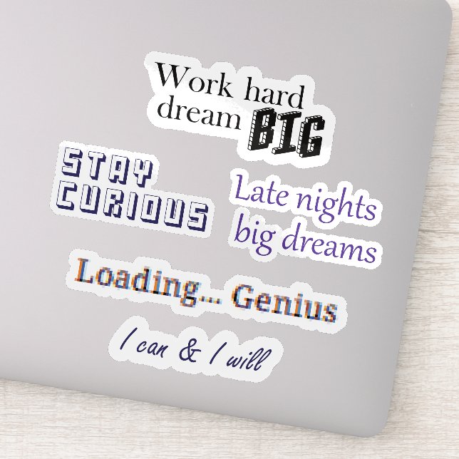 Aesthetic Study Motivation Sticker Sheet  (Detail)