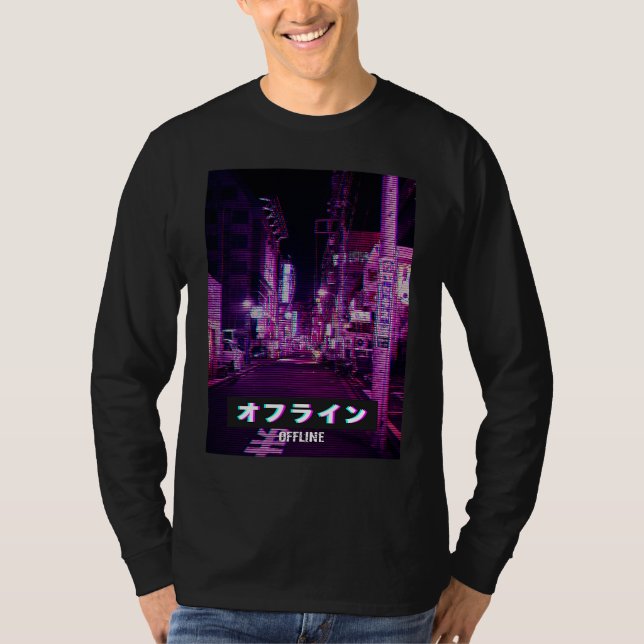 Aesthetic Style Vaporwave Japan 80s Meme Sad Glitc T-Shirt (Vorderseite)