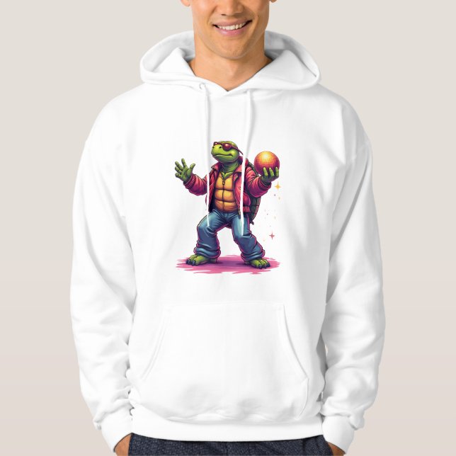Aesthetic Turtle Disco T-Shirt Hoodie (Vorderseite)