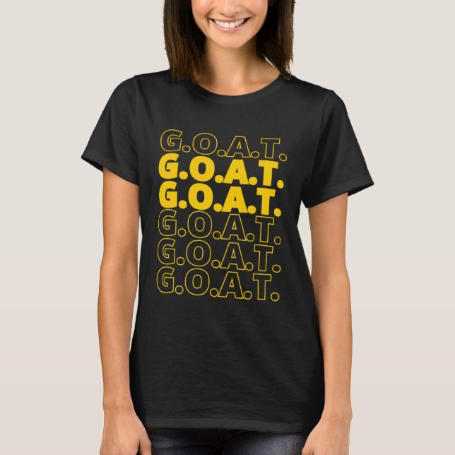 Aesthetic Yellow G O A T Greatest of All Time T-Shirt (Vorderseite)