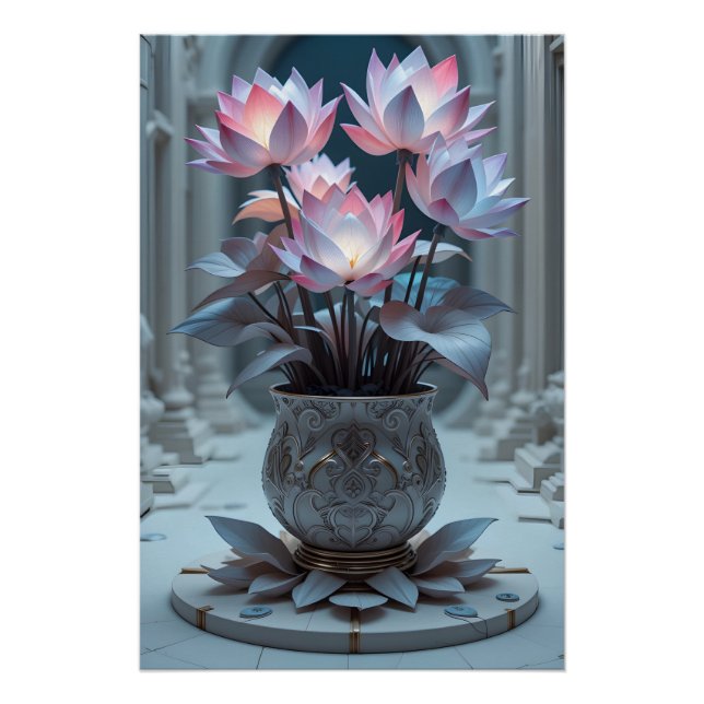 Aether-Bloom Lotus Garden Poster (Vorderseite)