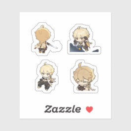 Aether Genshin Impact 4er Stickerbogen Extra  Aufkleber