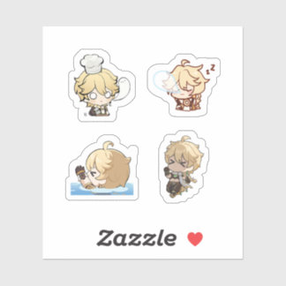 Aether Genshin Impact 4er Stickerbogen Extra P Aufkleber