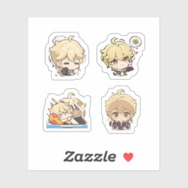 Aether Genshin Impact 4er Stickerbogen Extra P Aufkleber
