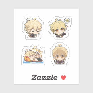 Aether Genshin Impact 4er Stickerbogen Extra P Aufkleber