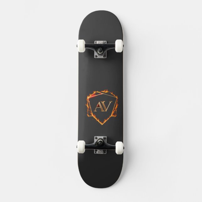 AETHER VANGUARD - AV Logo Stein Form Streetwear Skateboard (Vorderseite)