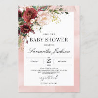 Aethereal Aquarell Rosa Bordeaux Blumenbaby