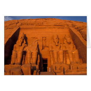 AF, Ägypten, Abu Simbel. Fassade bei Sonnenunterga