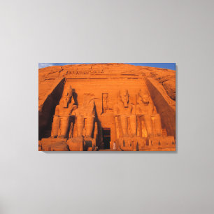 AF, Ägypten, Abu Simbel. Fassade bei Sonnenunterga Leinwanddruck