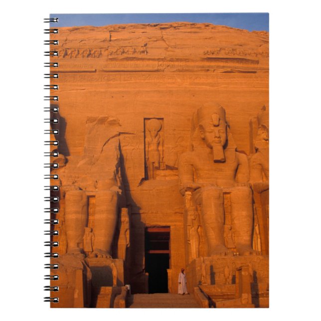 AF, Ägypten, Abu Simbel. Fassade bei Sonnenunterga Notizblock (Vorderseite)