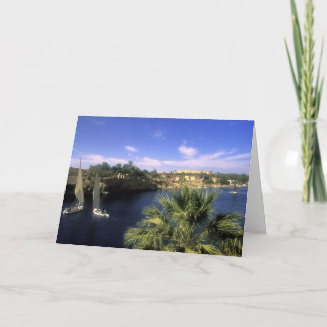 AF, Ägypten, Oberägypten, Assuan. Fluss Nile Karte (Vorderseite)