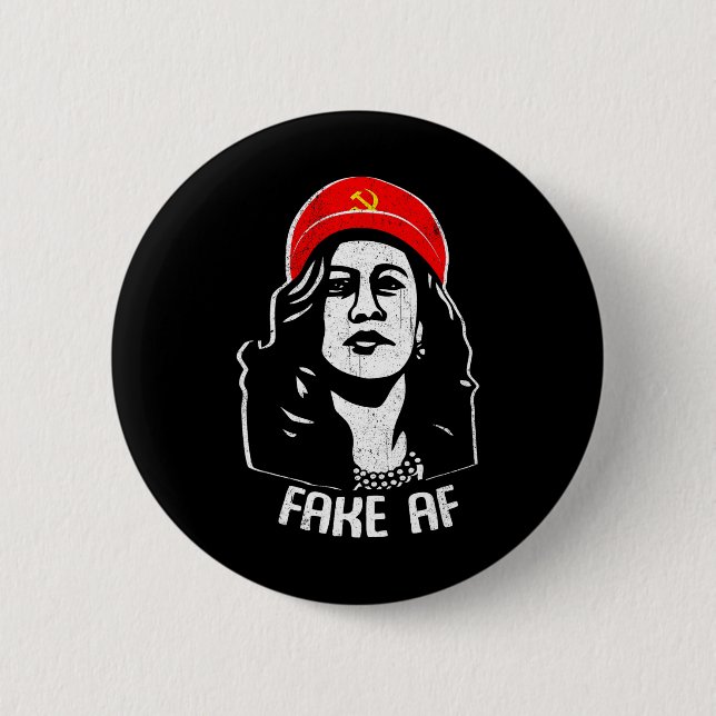 Af Kamala Harris Kommunismus Spaß Männer Frauen Button (Vorderseite)