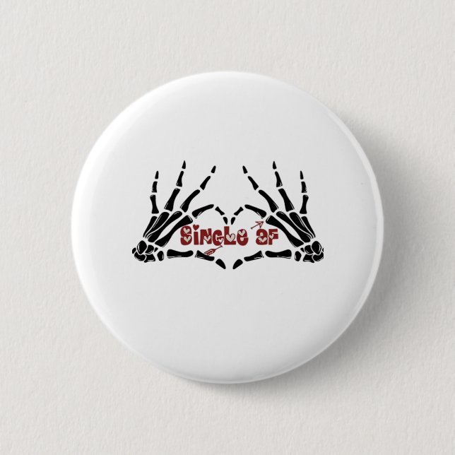 Af Skeleton Hands Heart Classic Button (Vorderseite)