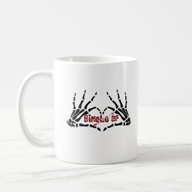 Af Skeleton Hands Heart Classic Kaffeetasse (Links)