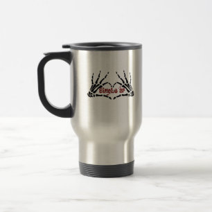Af Skeleton Hands Heart Classic Reisebecher