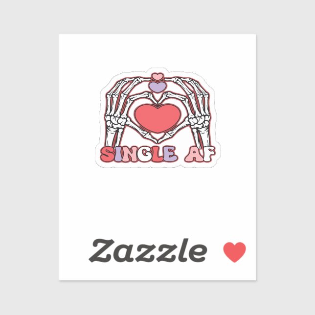 Af Skeleton Hands Valentinstag Classic Aufkleber (Blatt)