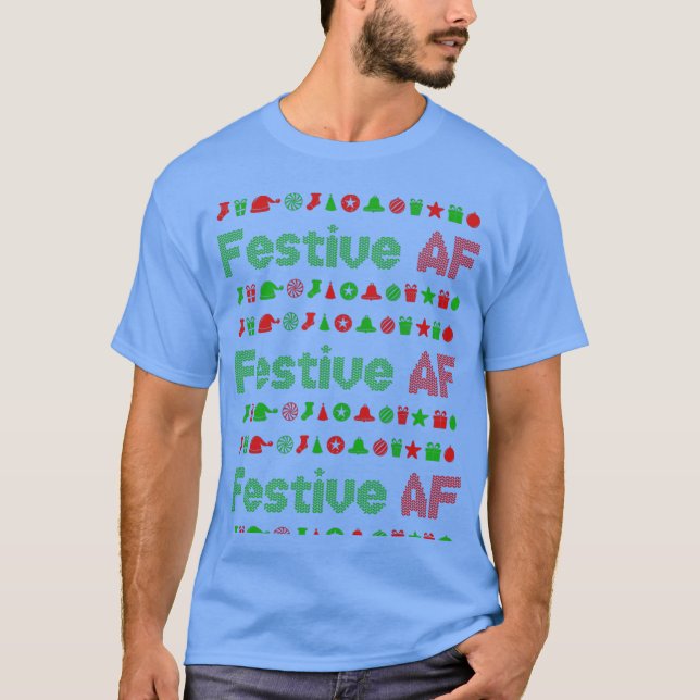 AF Weihnachtssymbole T-Shirt (Vorderseite)