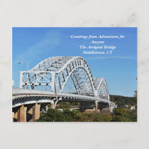 AFA Arrigoni Bridge Middletown, CT Postcard Postkarte