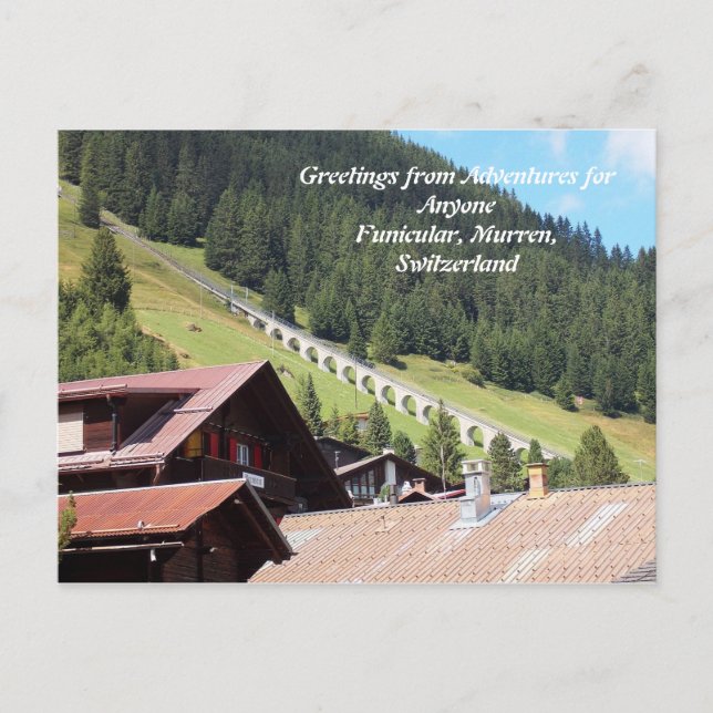 AFA Postcard, Murren Schweiz Funicular Postkarte (Vorderseite)