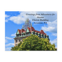 AFA Postkarte; Elektrisches Gebäude, Scranton, PA