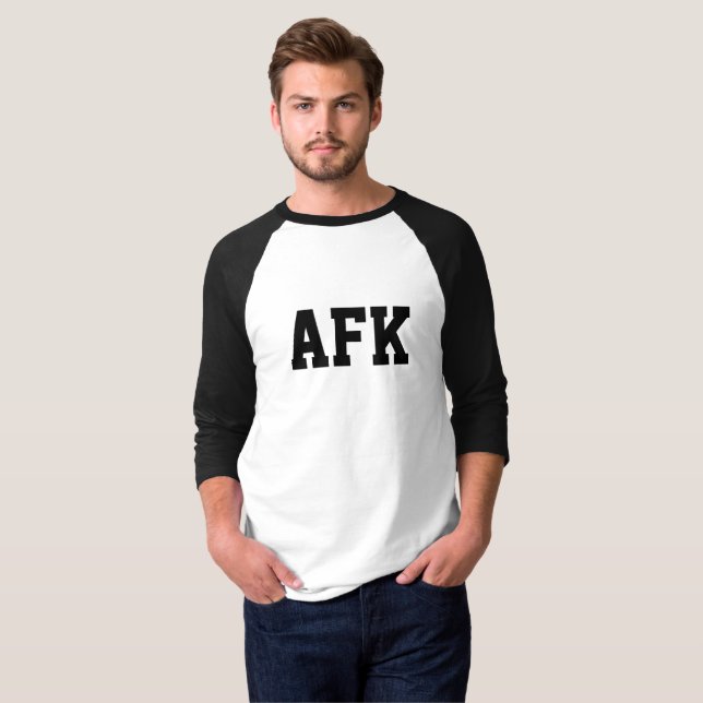 afa - weg von der Tastatur in schwarzer Typografie T-Shirt (Vorne ganz)