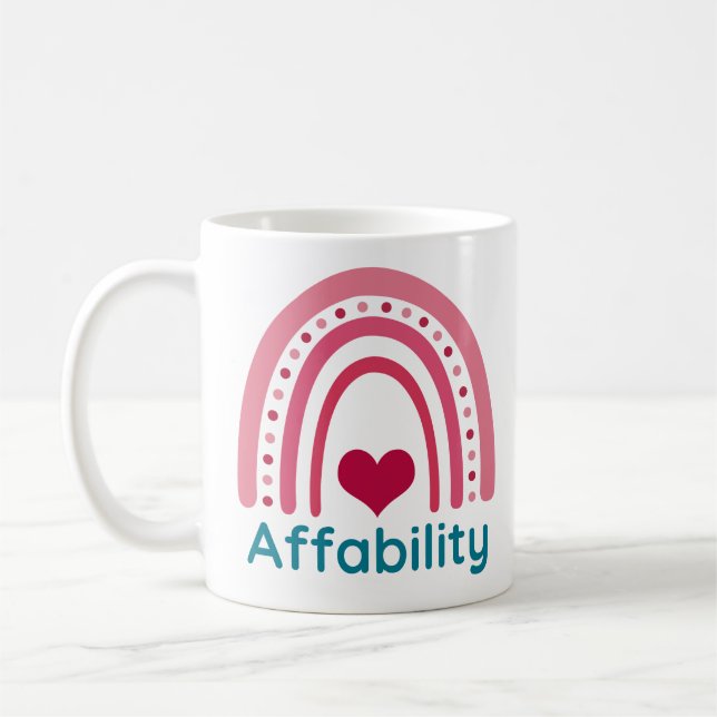 Affability Viva Magenta Boho Rainbow Kaffeetasse (Links)