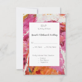 Affair of the Heart: Wedding RSVP Response Card Karte