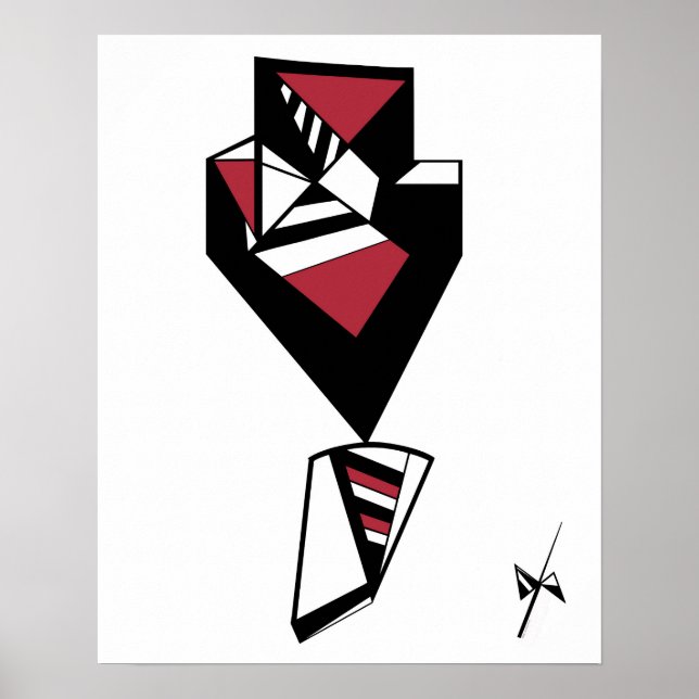 "Affäre um Krawatte" Kunsthandwerk Poster (Vorne)