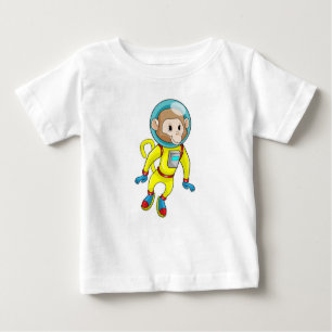 Affe als Astronaut Baby T-shirt