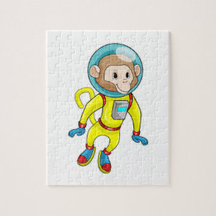 Affe als Astronaut Puzzle
